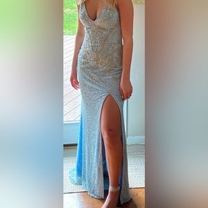 Powder blue prom dress